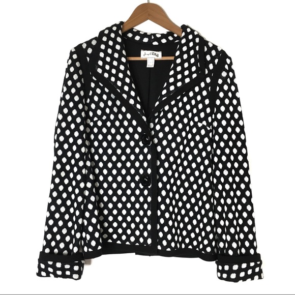 Joseph Ribkoff Jackets & Blazers - Joseph Ribkoff Sweater Jacket Polka Dots Sz 12